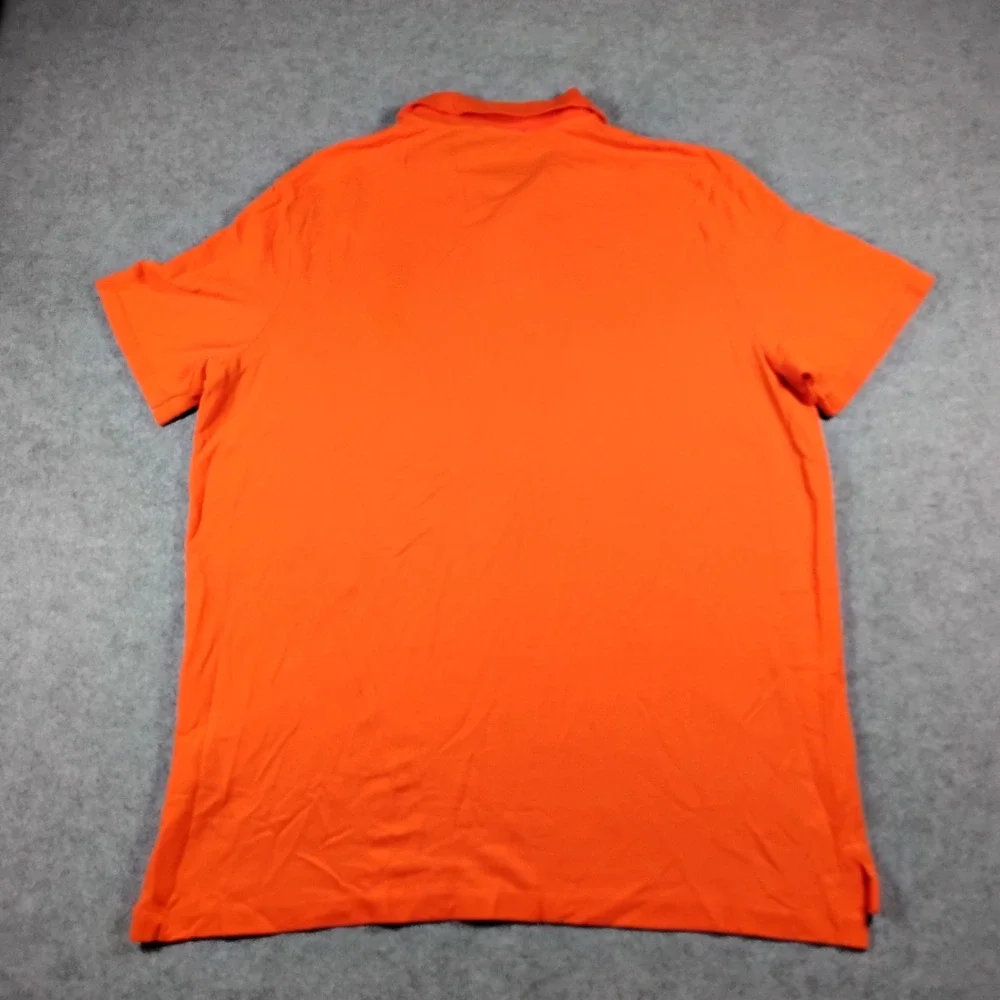 Polo Ralph Lauren Big Pony Polo Shirt Men's XL Orange Green Number 3 Classic Fit